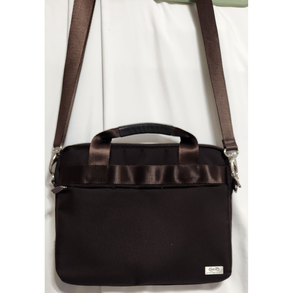 BRIC'S Pininfarina 13.5" Laptop case bag leather strap Brown Soft interior